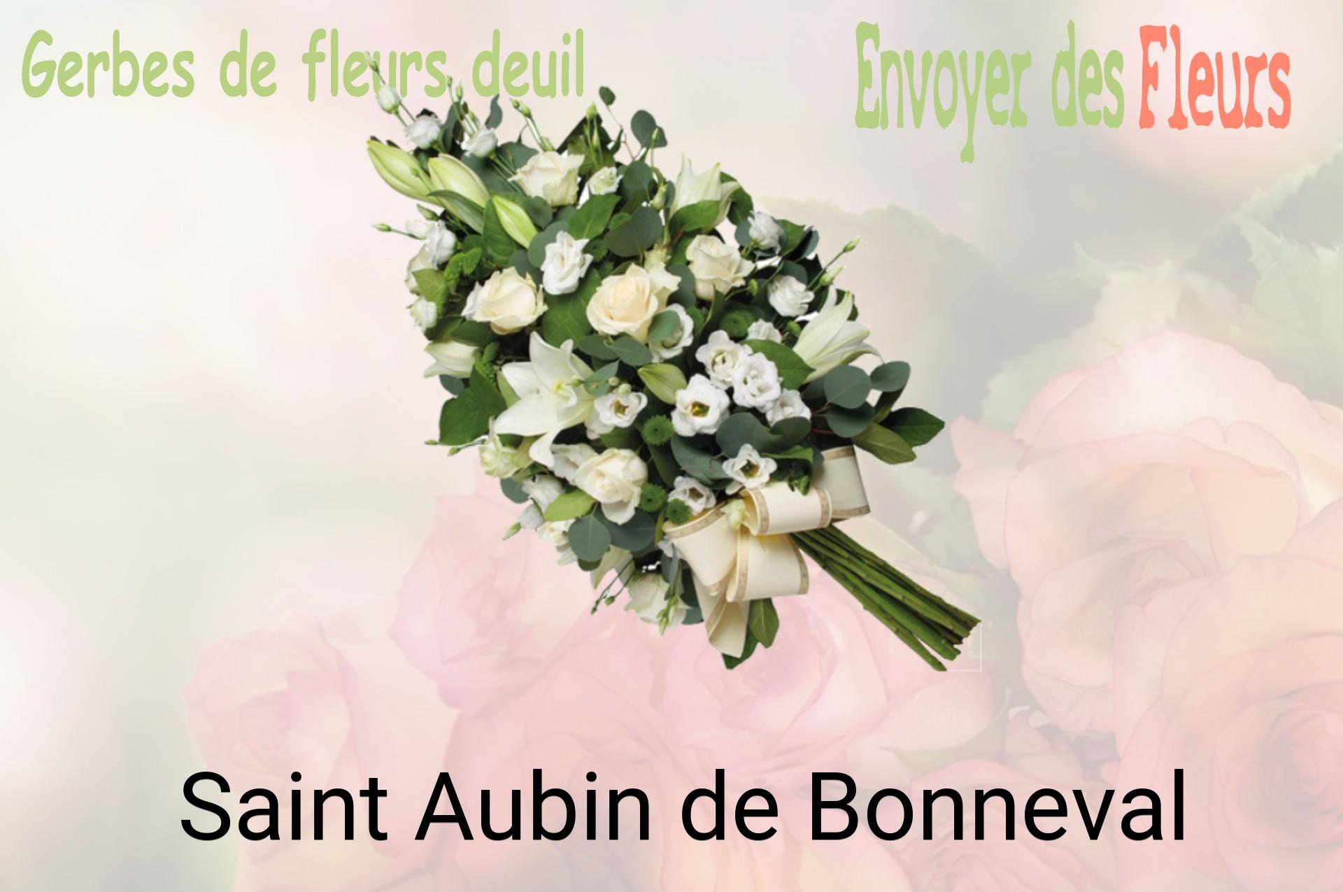 Gerbe de fleurs de deuil livrée à Saint-Aubin-de-Bonneval
